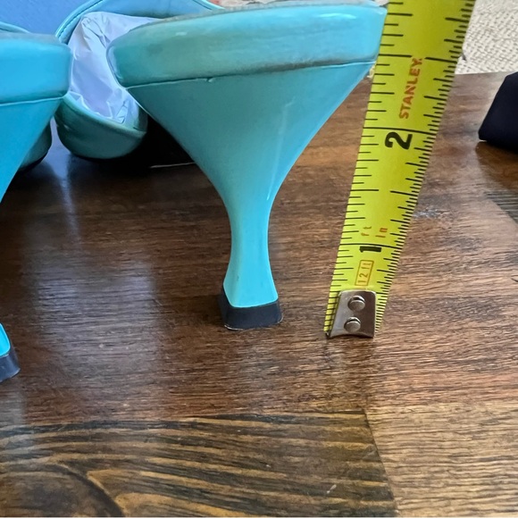 Prada Triangle Logo Spazzolato Glossy Leather 65mm Sandals $1,100 Used Twice! - Picture 10 of 15